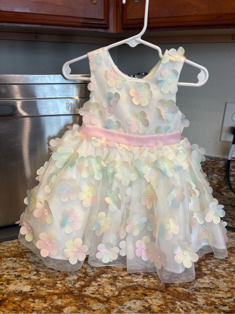Jessica Simpson White Girls Floral Party Dress